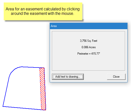 Measure an area with the mouse