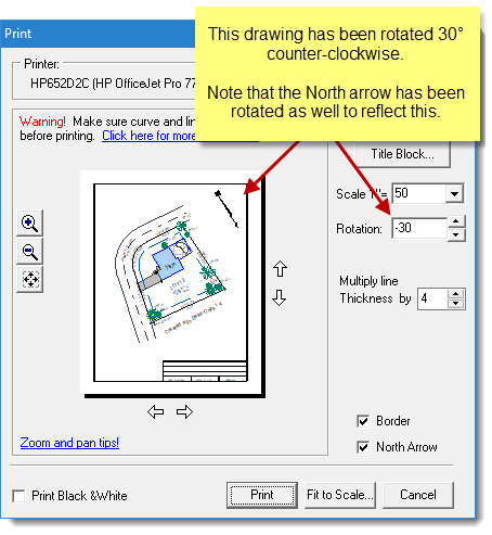 Rotated drawing