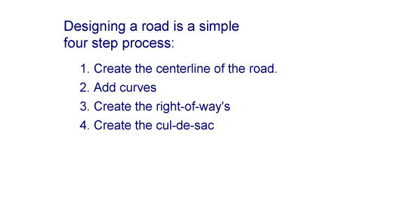 Creating a road